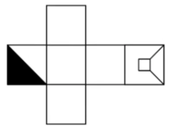 Net rotated so the strip of four side-faces is horizontal