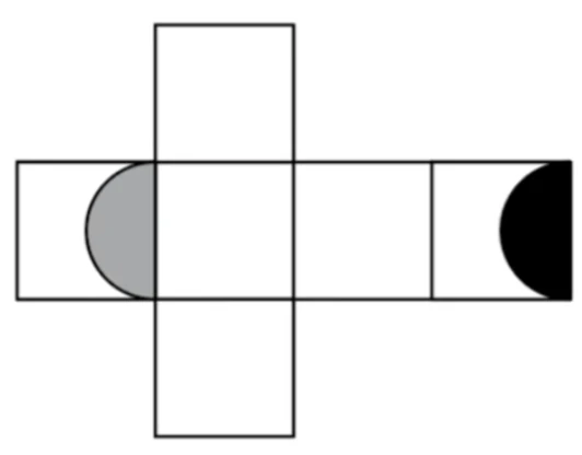 Rotated view of the net showing how the grey and black semi-circles relate